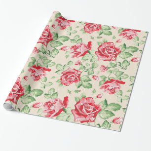 Antikes Blumenmuster-Wrap-Papier Geschenkpapier