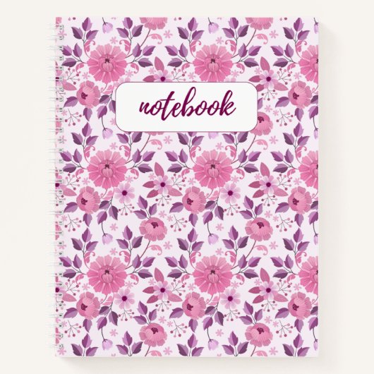 Antikes Blumennotizbuch Notizblock (Vorderseite)