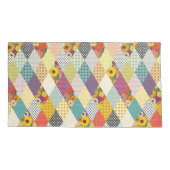 antikes Blumenpatchwork-Quilt Kissenbezug (Rückseite-Links)