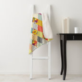 antikes Blumenpatchwork-Quilt Sherpadecke (Beispiel)