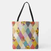 antikes Blumenpatchwork-Quilt Tasche (Vorderseite)
