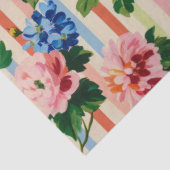 Antikes Blumenstreifenmuster Seidenpapier (Ausschnitt)