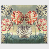 Antikes Blumenverpackungspapier Geschenkpapier (Flach)