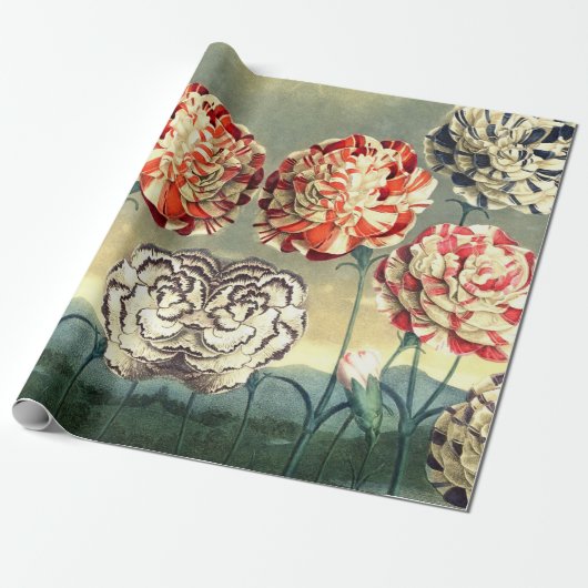 Antikes Blumenverpackungspapier Geschenkpapier (Ungerollt)