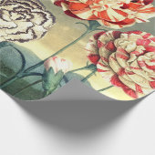 Antikes Blumenverpackungspapier Geschenkpapier (Ecke)