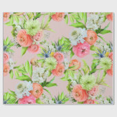 Antikes Blumenverpackungspapier Geschenkpapier (Flach)