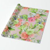 Antikes Blumenverpackungspapier Geschenkpapier (Ungerollt)