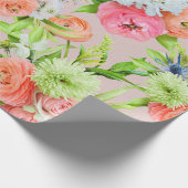 Antikes Blumenverpackungspapier Geschenkpapier (Ecke)