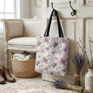 Antikes Blumenzeitungsmuster Tasche