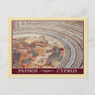 Antikes Bodenmosaik in Paphos, Zypern Postkarte