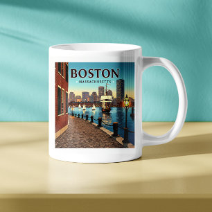 Antikes Boston Massachusetts Kaffeetasse