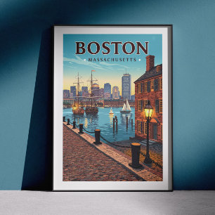 Antikes Boston Massachusetts Poster
