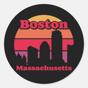 Antikes Boston Massachusetts Runder Aufkleber