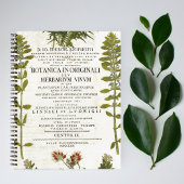 Antikes Botanik Buchzeichen Bullet Journal Notizblock