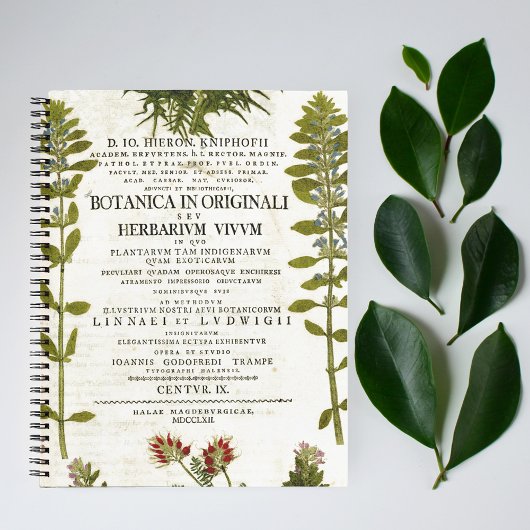 Antikes Botanik Buchzeichen Bullet Journal Notizblock