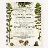 Antikes Botanik Buchzeichen Bullet Journal Notizblock (Vorderseite)