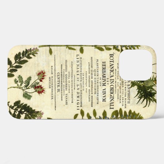 Antikes Botanik-Buchzeichen Case-Mate iPhone Hülle (Rückseite (Horizontal))