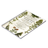 Antikes Botanik-Buchzeichen Notizblock (Linke Seite)