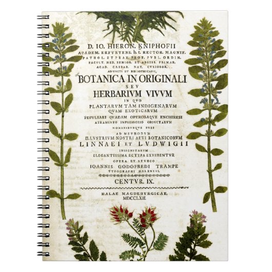 Antikes Botanik-Buchzeichen Notizblock (Vorderseite)
