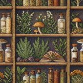 Antikes Botanisches Apotheken-Muster Sherpadecke