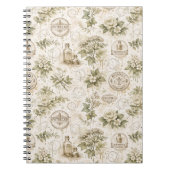 Antikes Botanisches Apotheken Notizbuch Notizblock (Vorderseite)