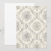 Antikes botanisches Blumengartenmuster Einladung (Vorne/Hinten)