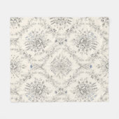 Antikes botanisches Blumengartenmuster Fleecedecke (Vorderseite (Horizontal))