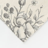 Antikes botanisches Blumengartenmuster Fleecedecke (Ecke)