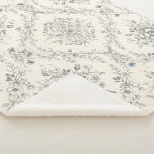 Antikes botanisches Blumengartenmuster Sherpadecke (3/4)