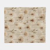 Antikes botanisches Blumenmuster (10) Fleecedecke (Vorderseite (Horizontal))