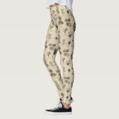 Antikes botanisches Blumenmuster (10) Leggings (Links)