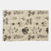 Antikes botanisches Blumenmuster (11) Geschirrtuch (Horizontal)