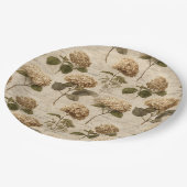 Antikes botanisches Blumenmuster (1) Pappteller (Schrägansicht)