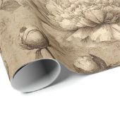 Antikes botanisches Blumenmuster (2) Geschenkpapier (Rolleneckpunkt)