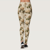 Antikes botanisches Blumenmuster (2) Leggings (Rückseite)