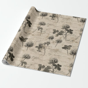 Antikes botanisches Blumenmuster (3) Geschenkpapier