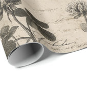 Antikes botanisches Blumenmuster (3) Geschenkpapier (Rolleneckpunkt)