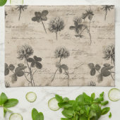 Antikes botanisches Blumenmuster (3) Geschirrtuch (Gefaltet)