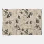 Antikes botanisches Blumenmuster (3) Geschirrtuch (Horizontal)