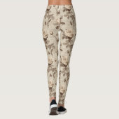 Antikes botanisches Blumenmuster (3) Leggings (Rückseite)