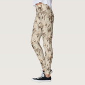 Antikes botanisches Blumenmuster (3) Leggings (Links)