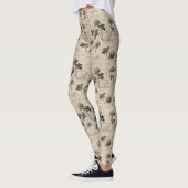Antikes botanisches Blumenmuster (4) Leggings (Links)