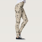 Antikes botanisches Blumenmuster (4) Leggings (Rechts)