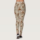 Antikes botanisches Blumenmuster (5) Leggings (Rückseite)
