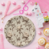 Antikes botanisches Blumenmuster (5) Pappteller (Party)