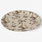 Antikes botanisches Blumenmuster (5) Pappteller (Schrägansicht)