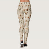 Antikes botanisches Blumenmuster (7) Leggings (Rückseite)