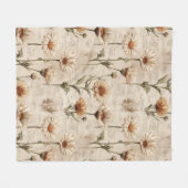 Antikes botanisches Blumenmuster (8) Fleecedecke (Vorderseite (Horizontal))