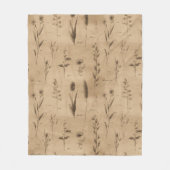 Antikes botanisches Blumenmuster (9) Fleecedecke (Vorderseite)