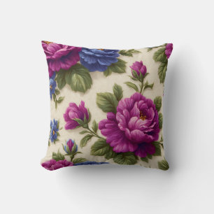 Antikes Botanisches Chic Rustikale Rosen Dekorativ Kissen